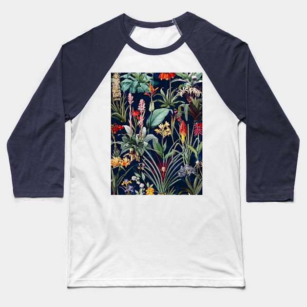 Glow in the Dark Botanicals Baseball T-Shirt by burcukorkmazyurek